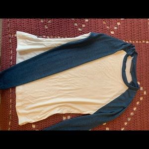 Long crop baseball tee